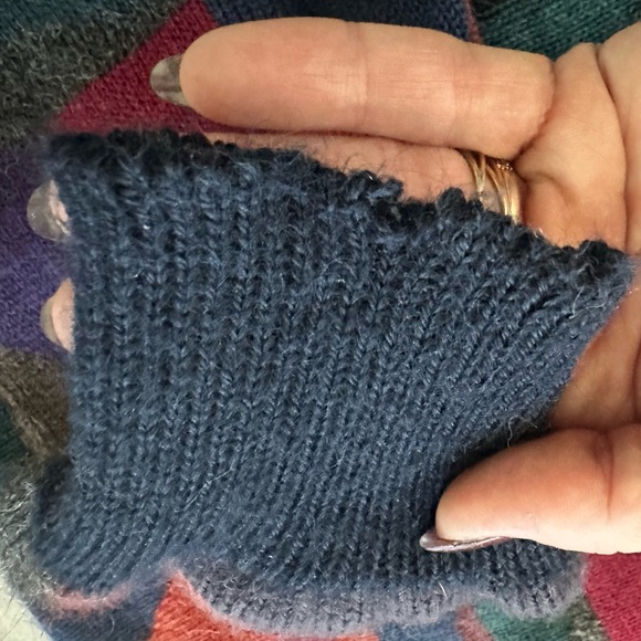 Vintage Iscayo Alpaca Geometric Multi-color Color-block Pullover Sweater, M - Picture 7 of 7